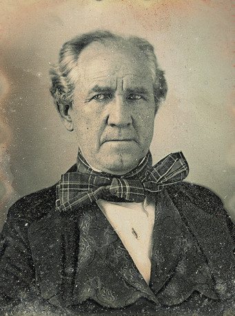 Daguerreotype portrait of Sam Houston, about 1850.