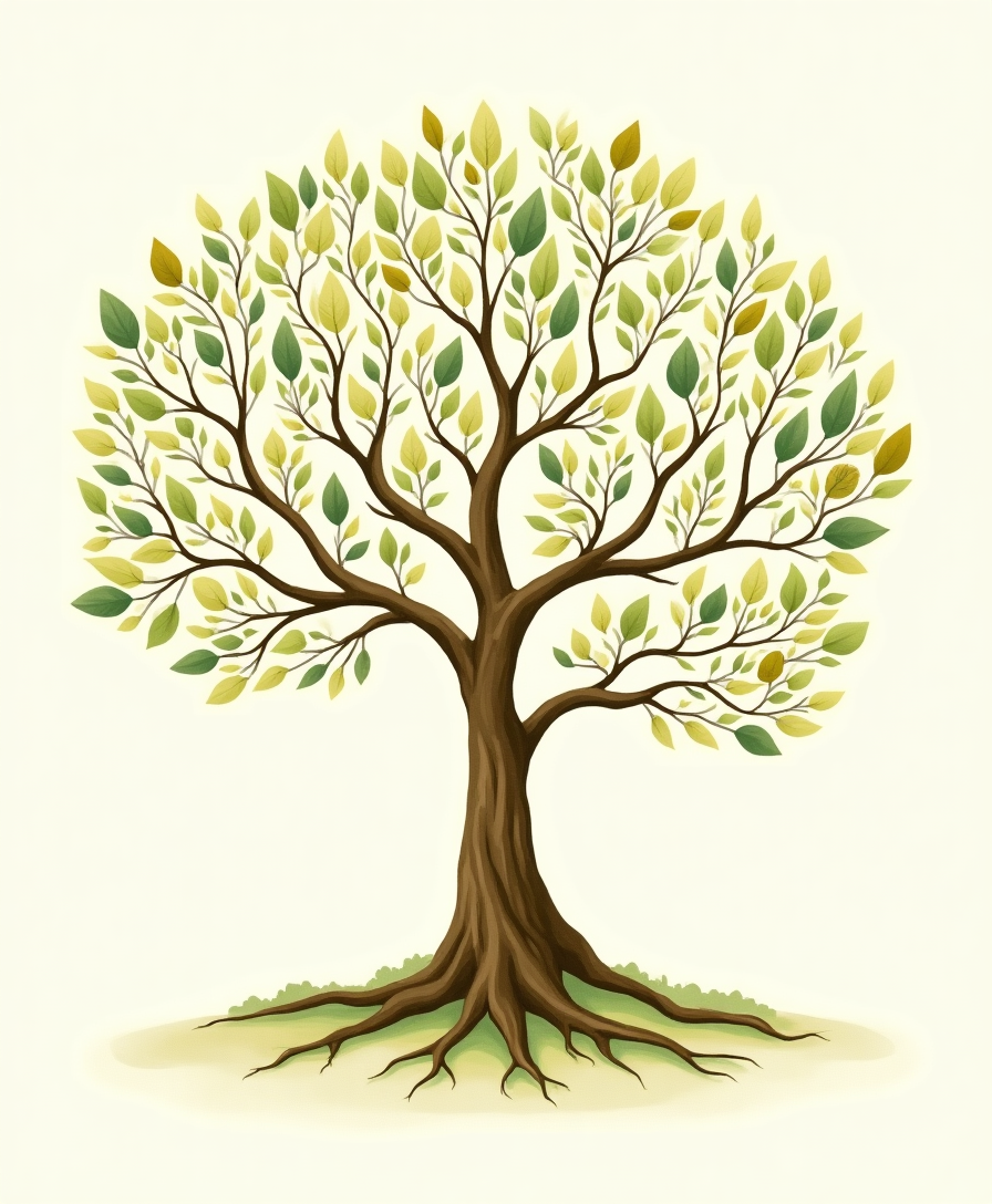 Plant taxonomy and classification diagram