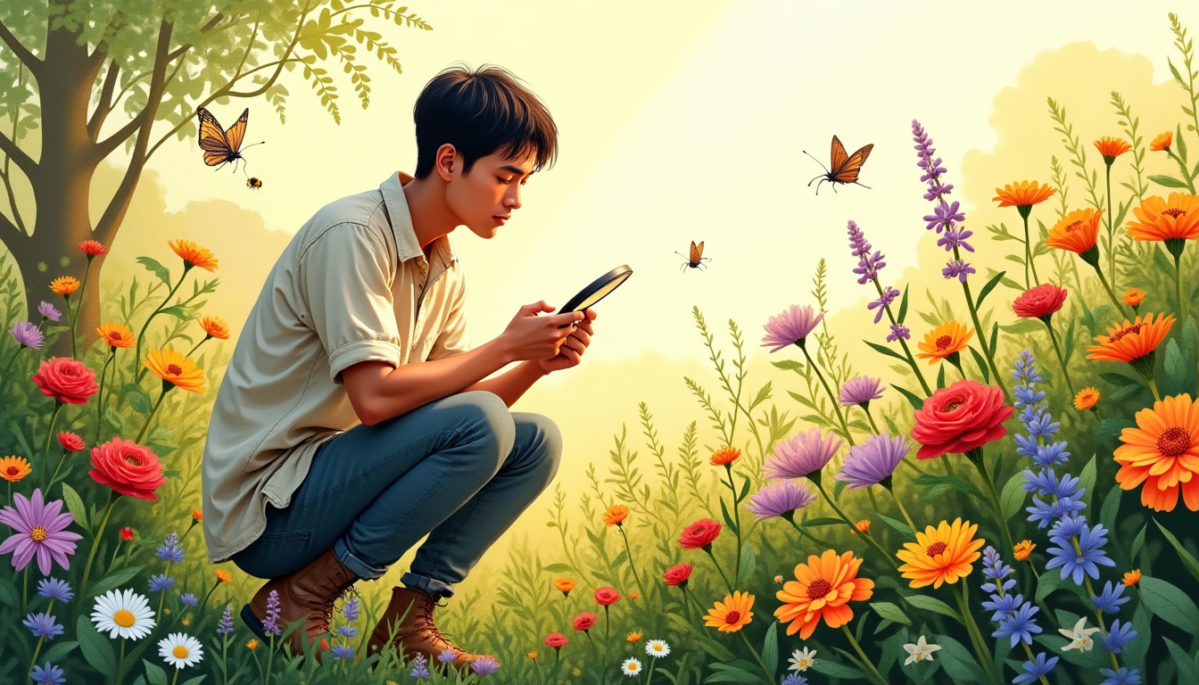 ดอกไม้สีสันต่างๆ แสดงให้เห็นสีสันที่เกิดจากฟลาโวนอยด์