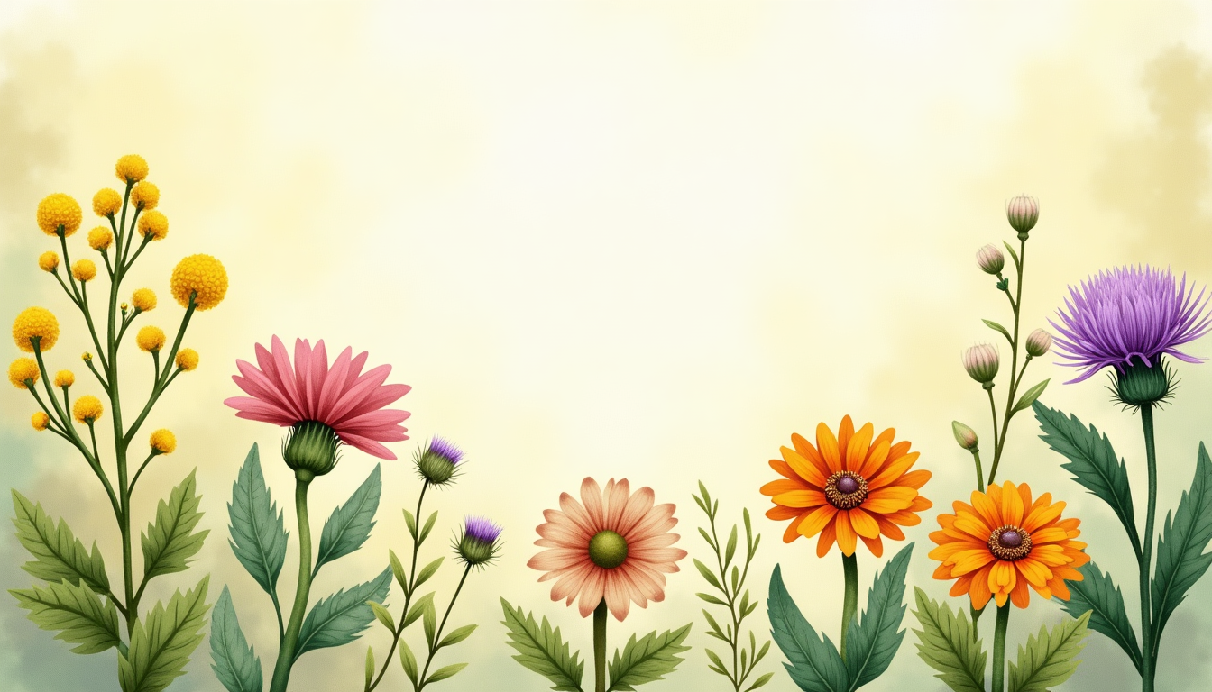 Illustration of herbs for postoperative recovery